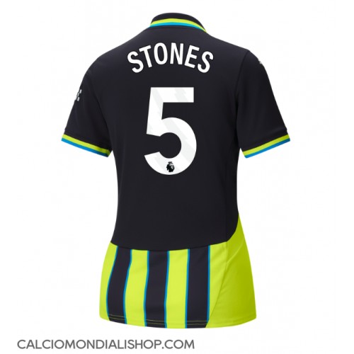 Maglie da calcio Manchester City John Stones #5 Seconda Maglia Femminile 2024-25 Manica Corta